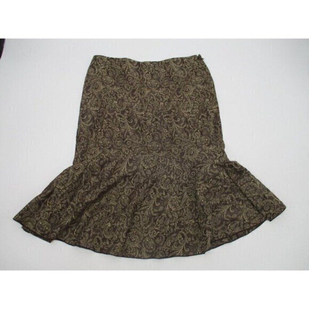 Ideology Womens Skirt 6P Multi Color Lined Petites Classic Zipper Preppy